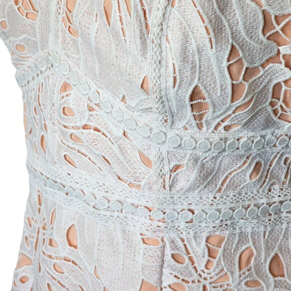 NWT Anthropologie Gardenia Eyelet Lace Column Dress Maeve‎ Sz. 8 White Tropical - Picture 14 of 16